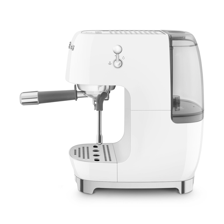 Smeg Manual Espresso Coffee Machine With Cold Brew, White 