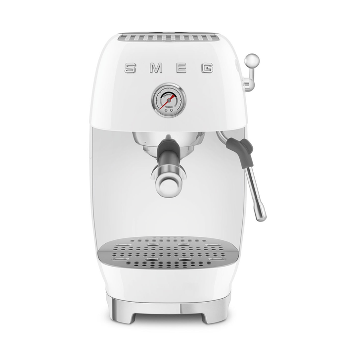 Smeg Manual Espresso Coffee Machine With Cold Brew, White 
