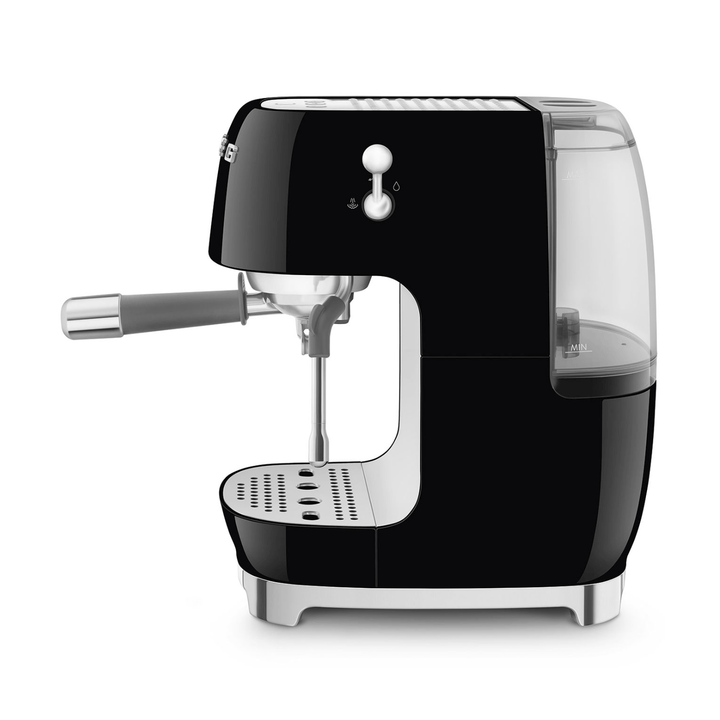 Smeg Manual Espresso Coffee Machine With Cold Brew, Black 