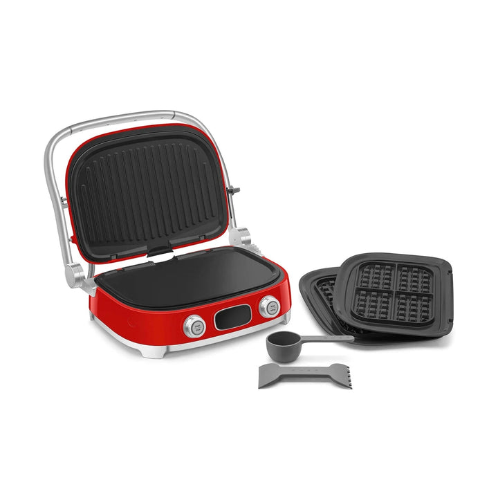 Smeg- Multi Use Grill, Red 