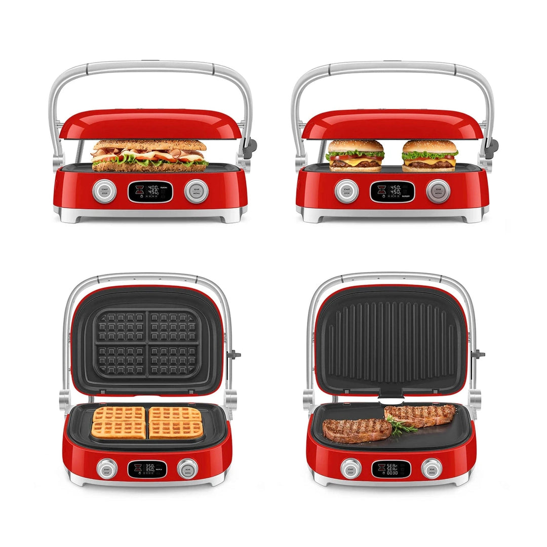 Smeg- Multi Use Grill, Red 