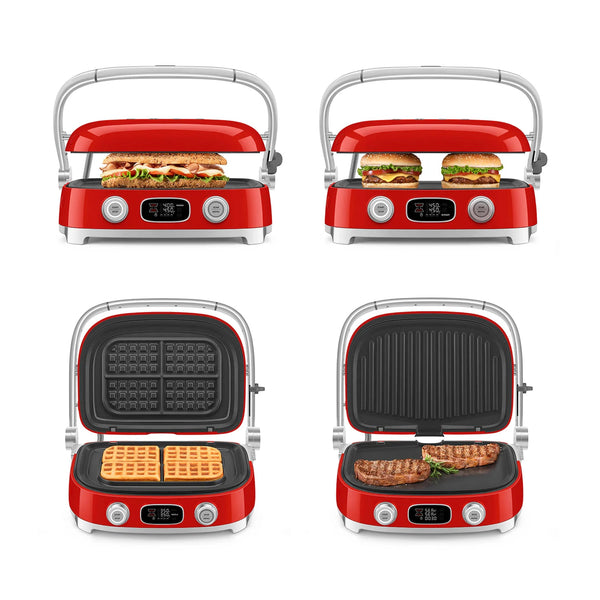 Smeg- Multi Use Grill, Red #MGF01RDUS