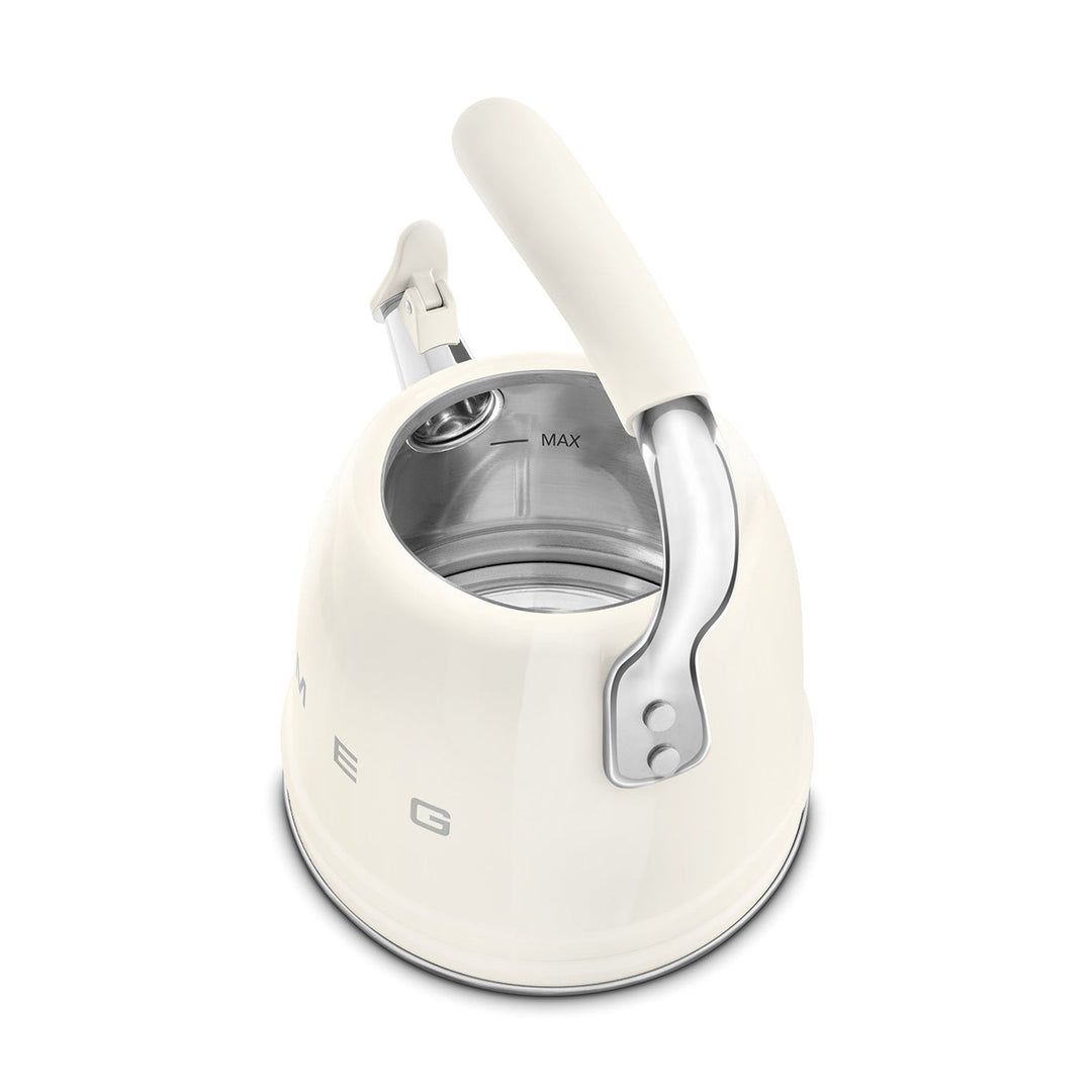 Smeg Retro Style Whistling Kettle 2.3L, Cream