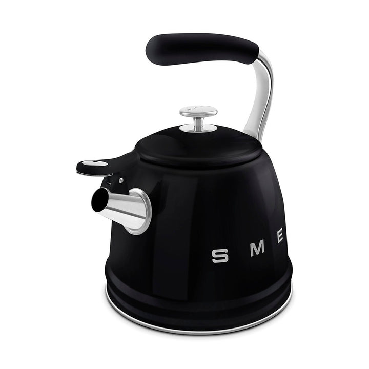 Smeg Retro Style Whistling Kettle 2.3L, Glossy Black