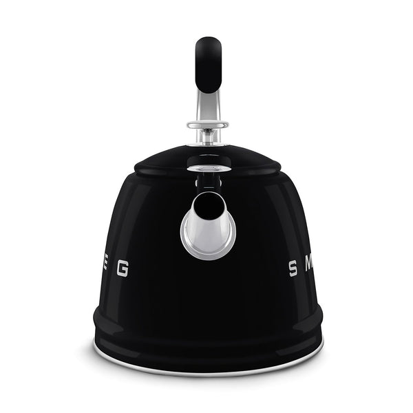 Smeg Retro Style Whistling Kettle 2.3L, Glossy Black