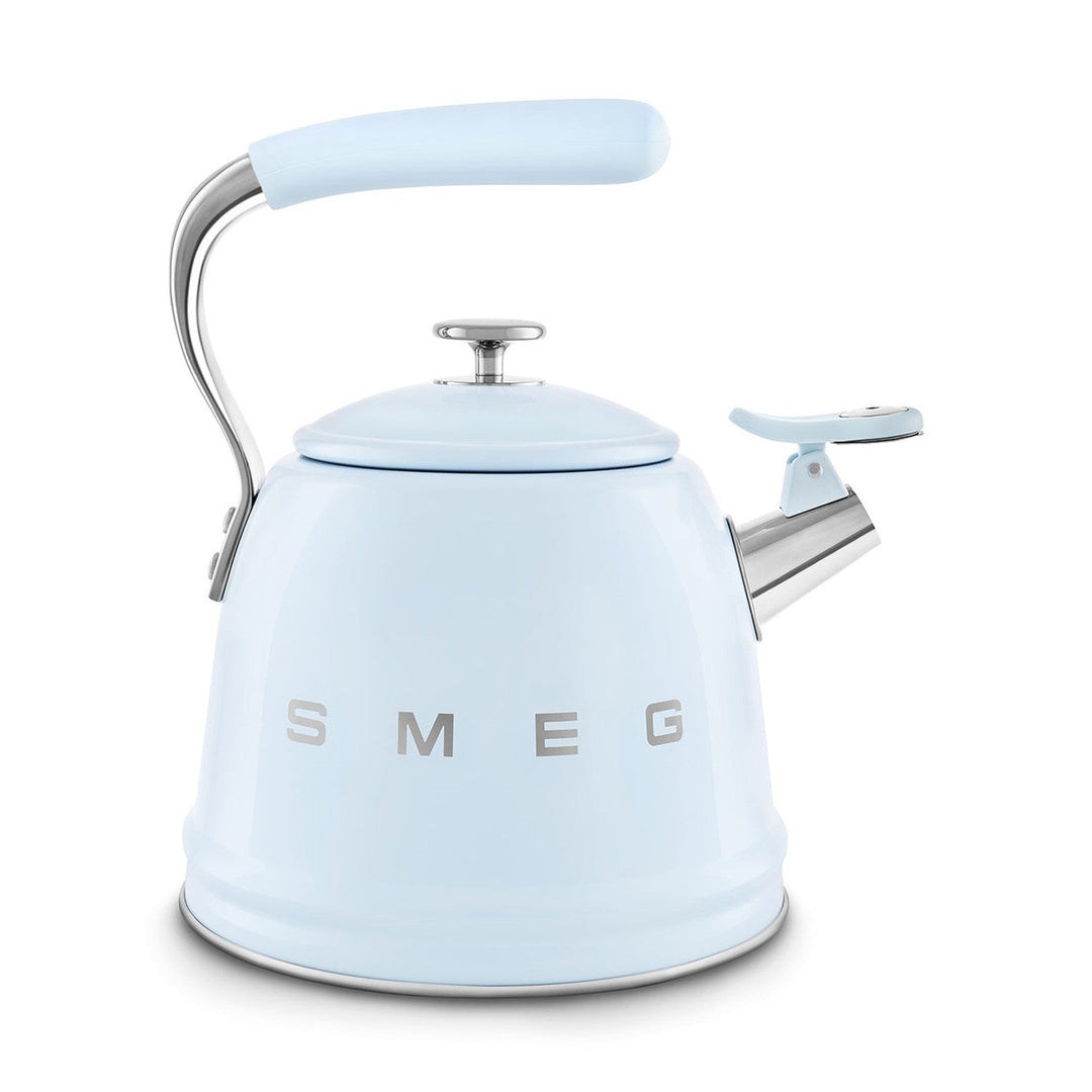 Smeg Retro Style Whistling Kettle 2.3L, Pastel Blue