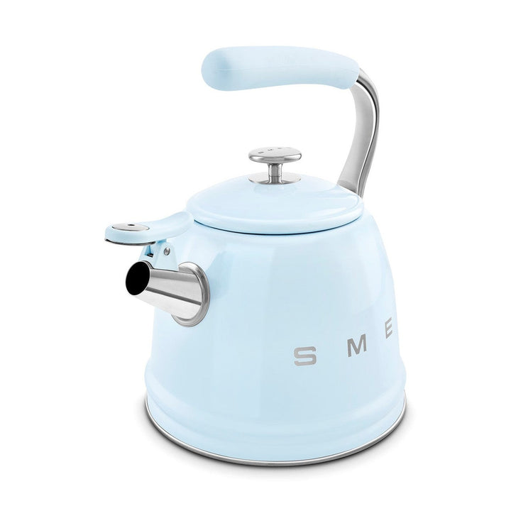 Smeg Retro Style Whistling Kettle 2.3L, Pastel Blue