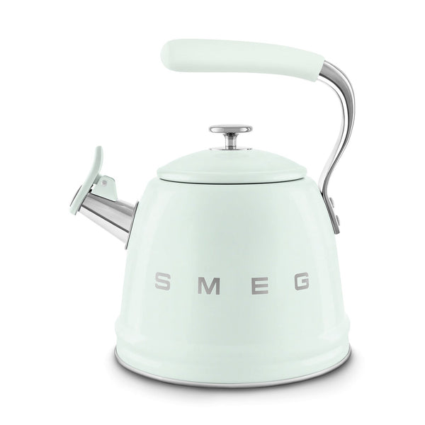 Smeg Retro Style Whistling Kettle 2.3L, Pastel Green