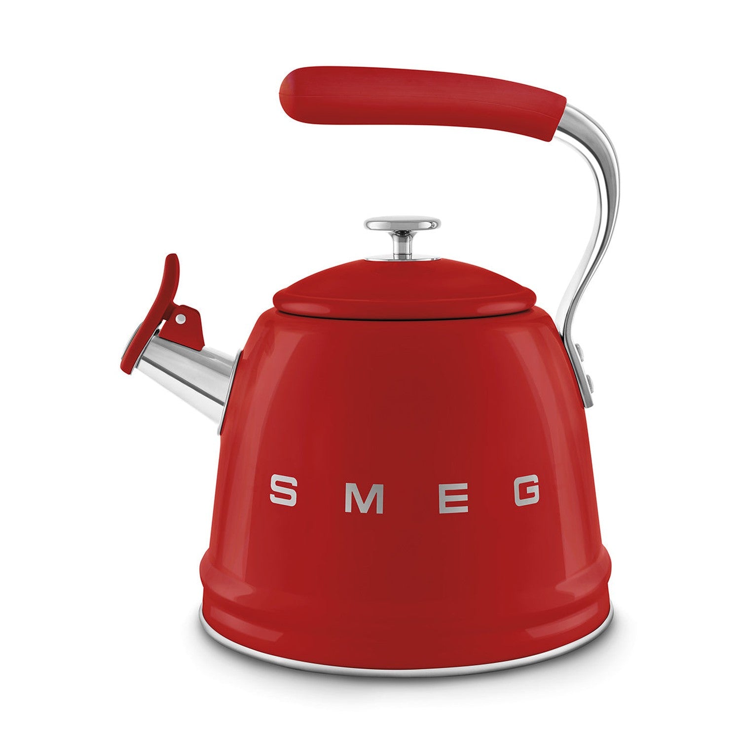 Smeg Retro Style Whistling Kettle 2.3L, Red