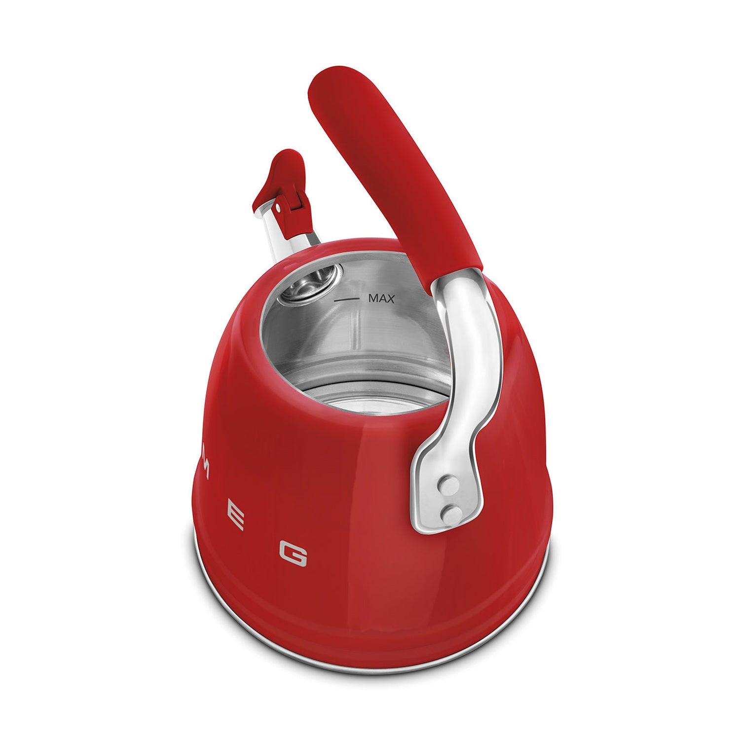 Smeg Retro Style Whistling Kettle 2.3L, Red