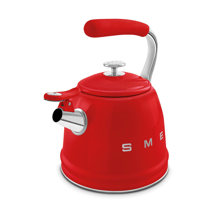 Smeg Retro Style Whistling Kettle 2.3L, Red