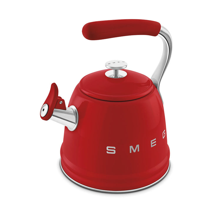 Smeg Retro Style Whistling Kettle 2.3L, Red