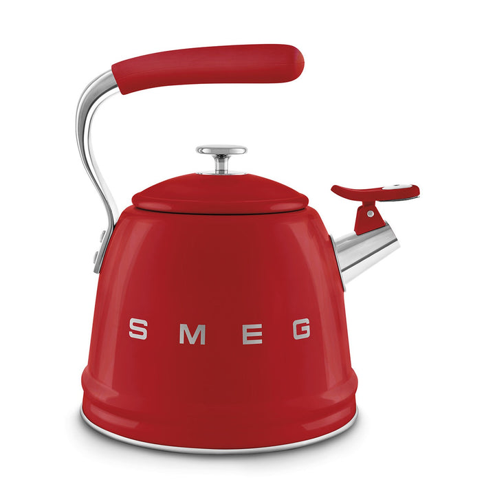 Smeg Retro Style Whistling Kettle 2.3L, Red