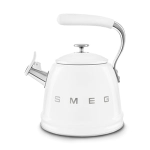 Smeg Retro Style Whistling Kettle 2.3L, White