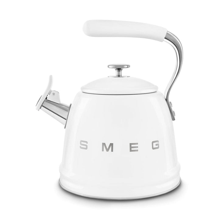 Smeg Retro Style Whistling Kettle 2.3L, White