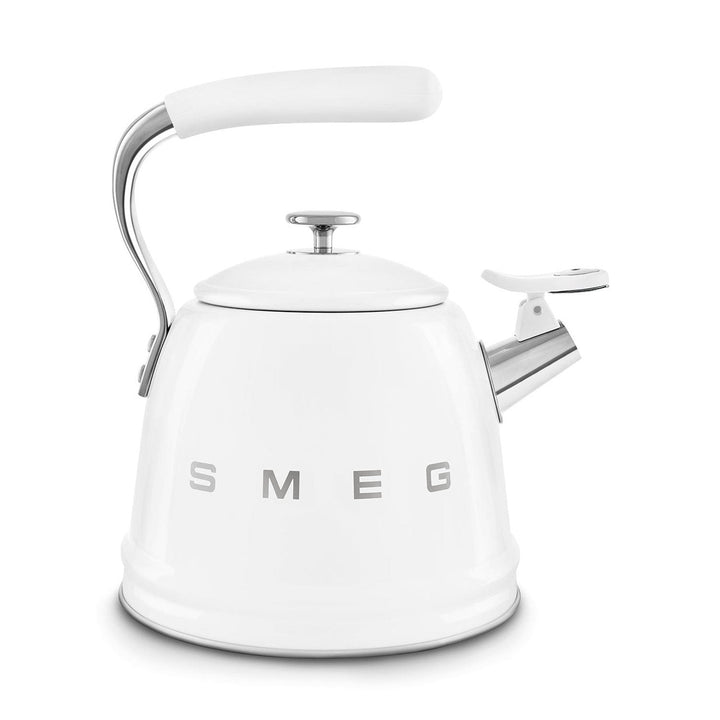 Smeg Retro Style Whistling Kettle 2.3L, White