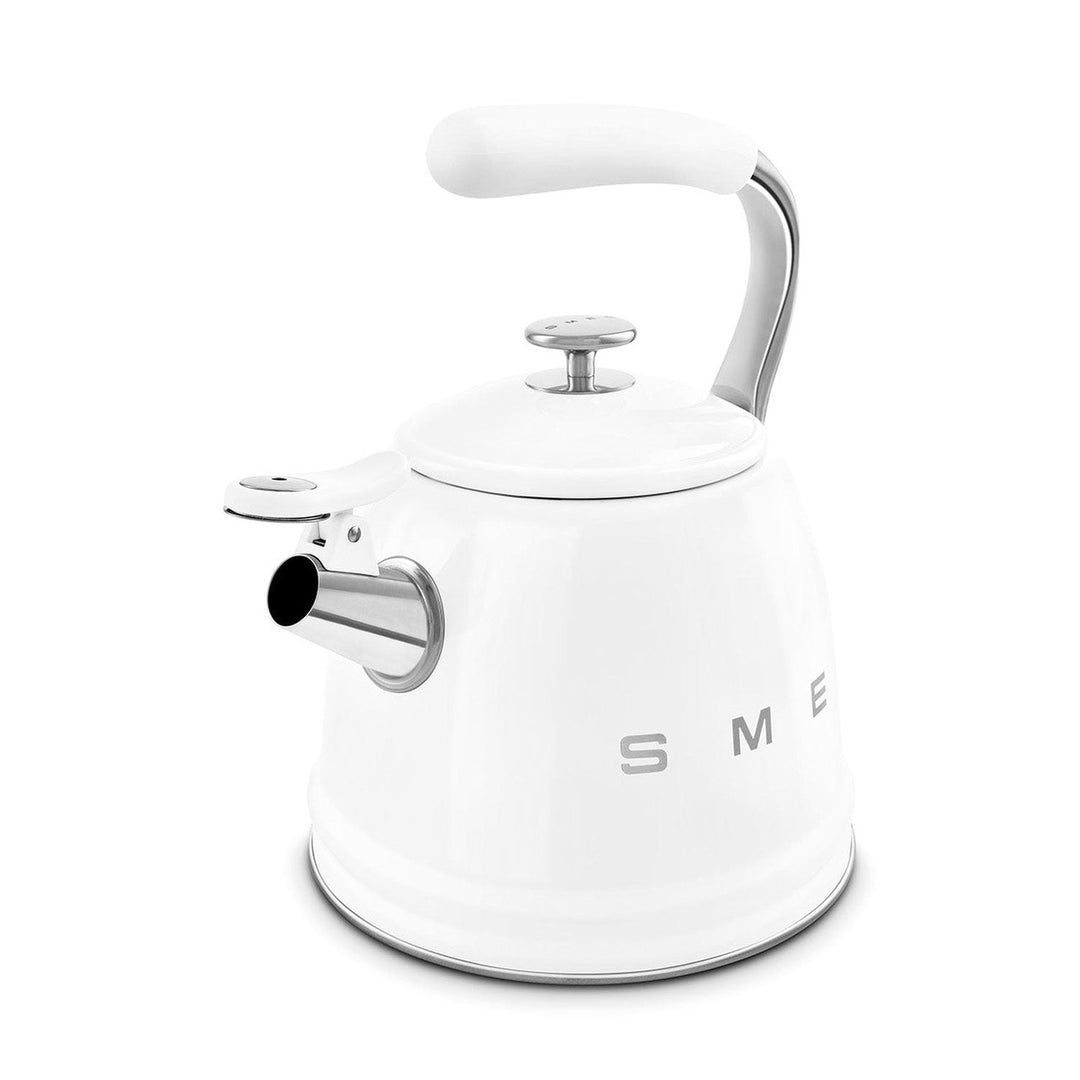 Smeg Retro Style Whistling Kettle 2.3L, White