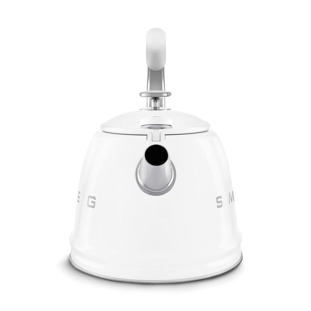 Smeg Retro Style Whistling Kettle 2.3L, White