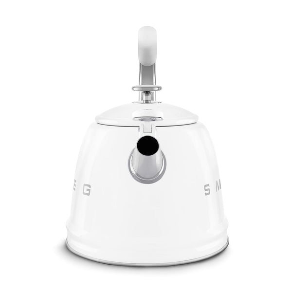Smeg Retro Style Whistling Kettle 2.3L, White