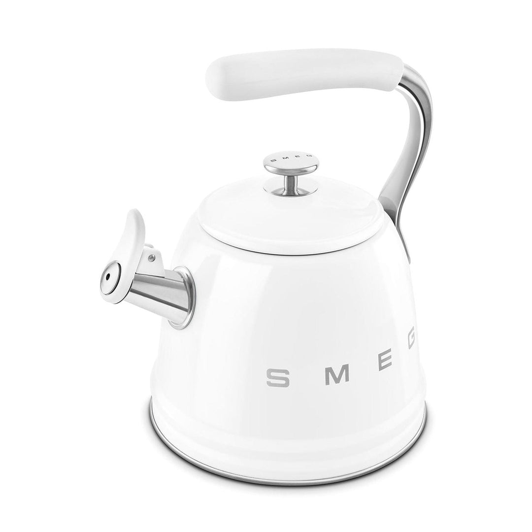 Smeg Retro Style Whistling Kettle 2.3L, White