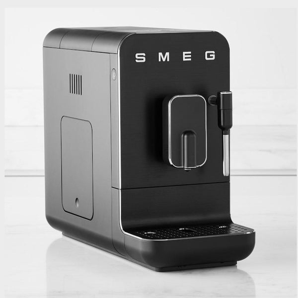 Smeg Super Automatic Espresso Machine with Steam Wand, Full Black #BCC12FBMUS