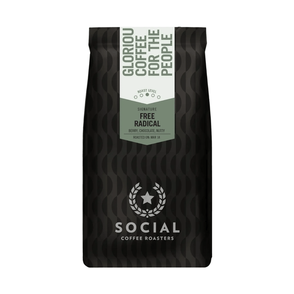 Social Free Radical Whole Bean Espresso Blend, 12oz.