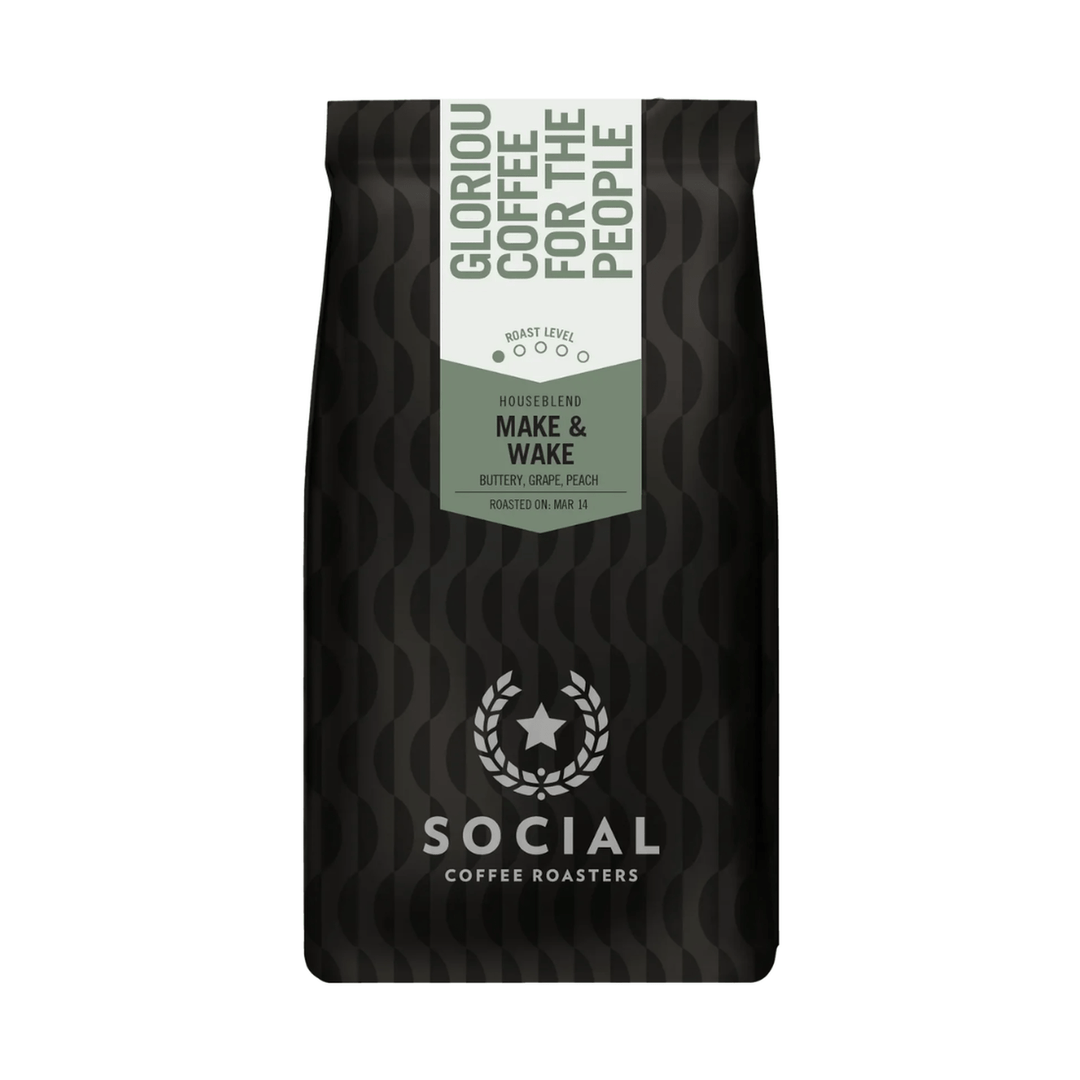 Social Wake &amp; Make Whole Bean Coffee, 12oz.