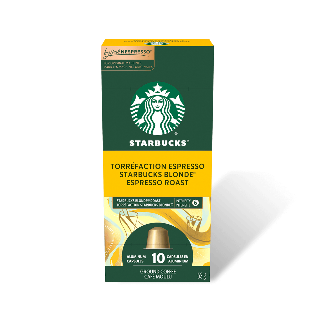 Starbucks Blonde Espresso Roast Nespresso® OriginalLine Compatible Capsules, 10 Pack