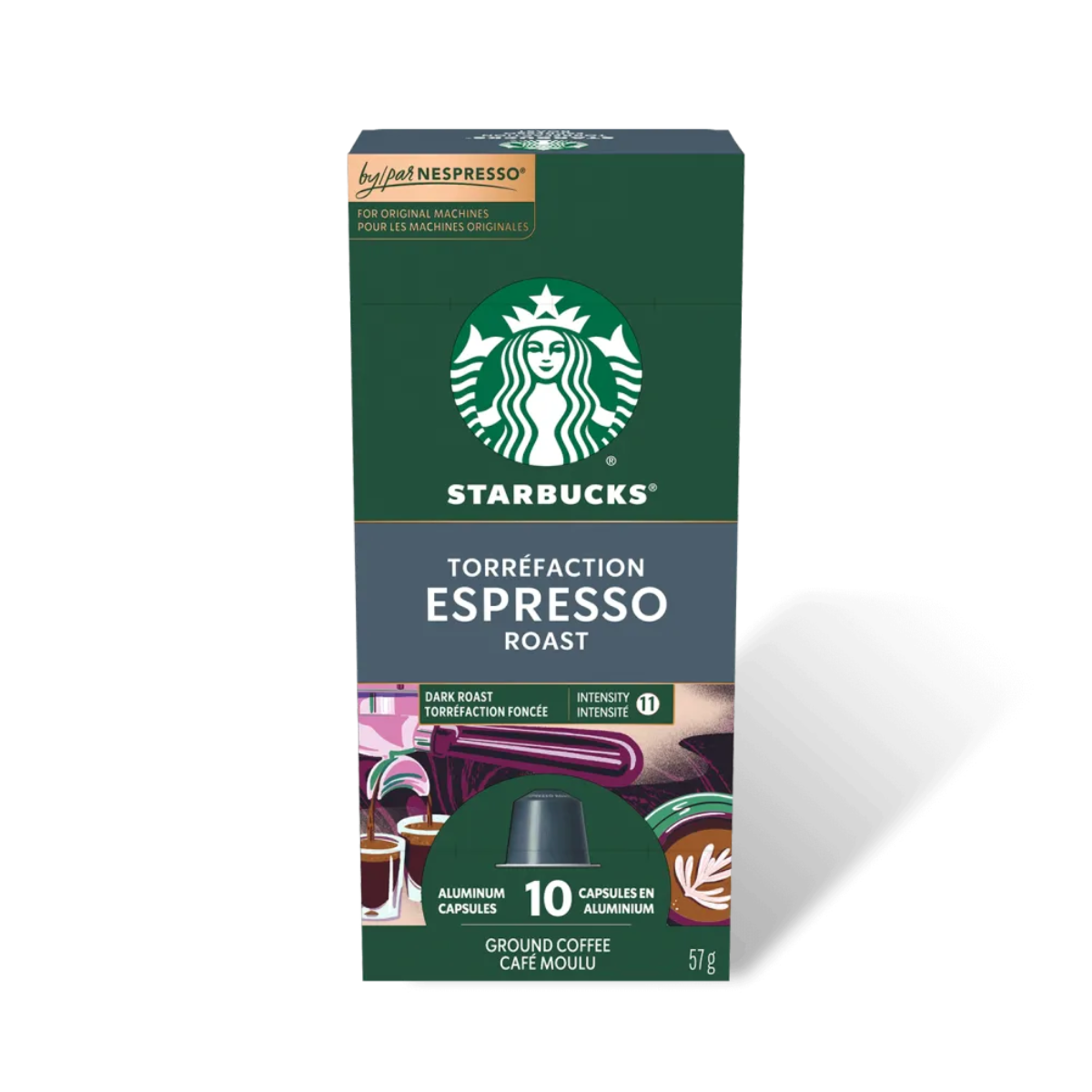Starbucks Espresso Roast Nespresso® OriginalLine Compatible Capsules, 10 Pack