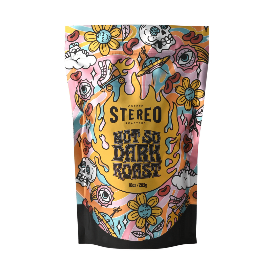 Stereo Coffee Roasters Whole Bean Coffee Not So Dark Roast, 10oz