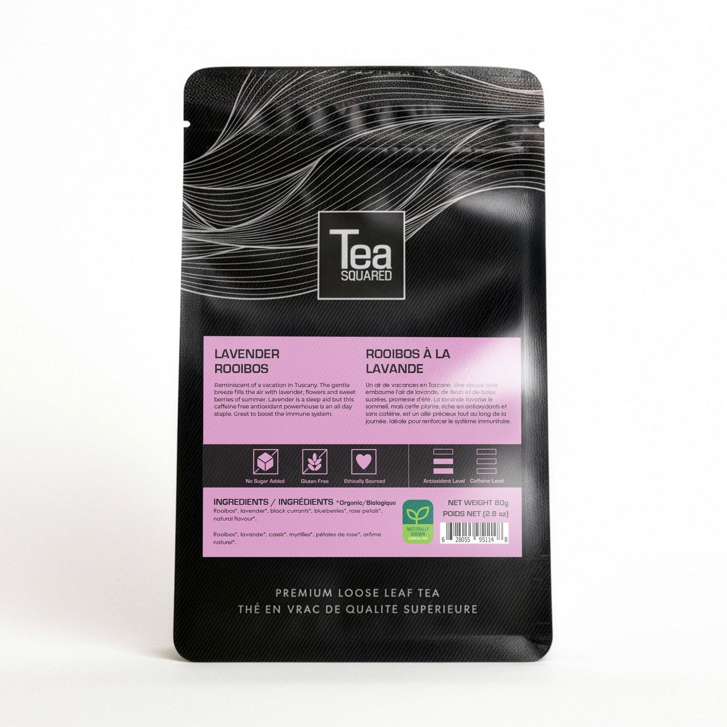 Tea Squared Loose Leaf Lavender Rooibos Tea, 80g