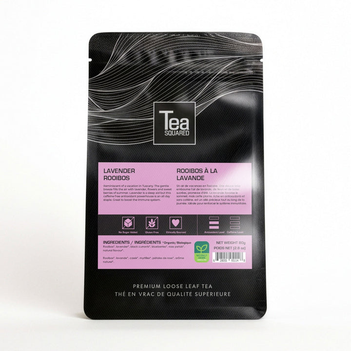 Tea Squared Loose Leaf Lavender Rooibos Tea, 80g