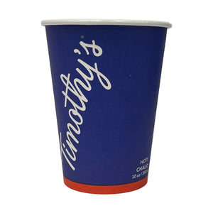 Timothy's Hot Paper Coffee Cups 12oz, 1000 Count #75-39339