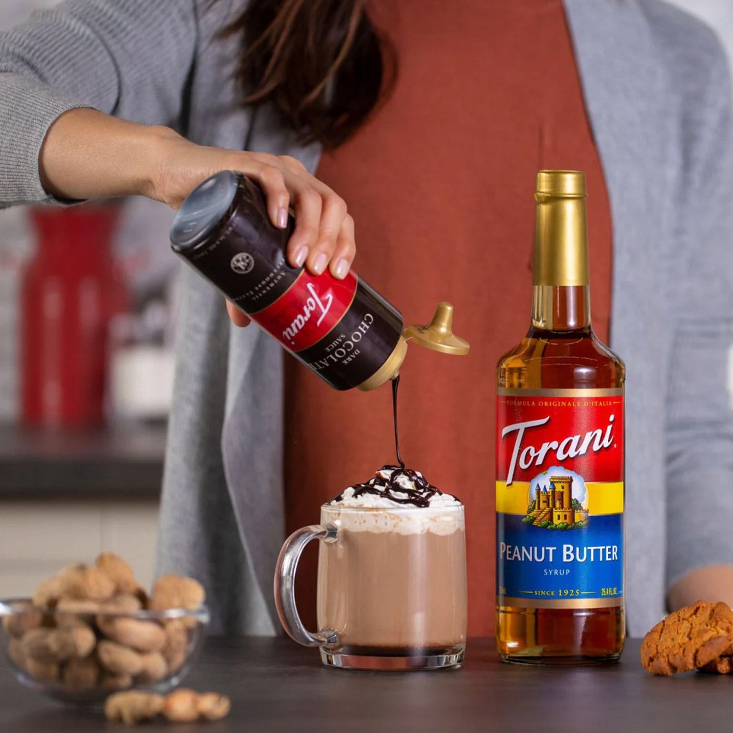 Torani Peanut Butter Syrup 750ml Glass Bottle
