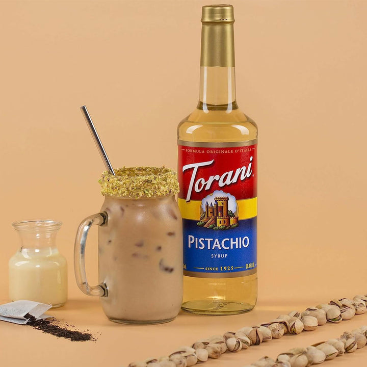 Torani Pistachio Syrup, 750ml Glass Bottle