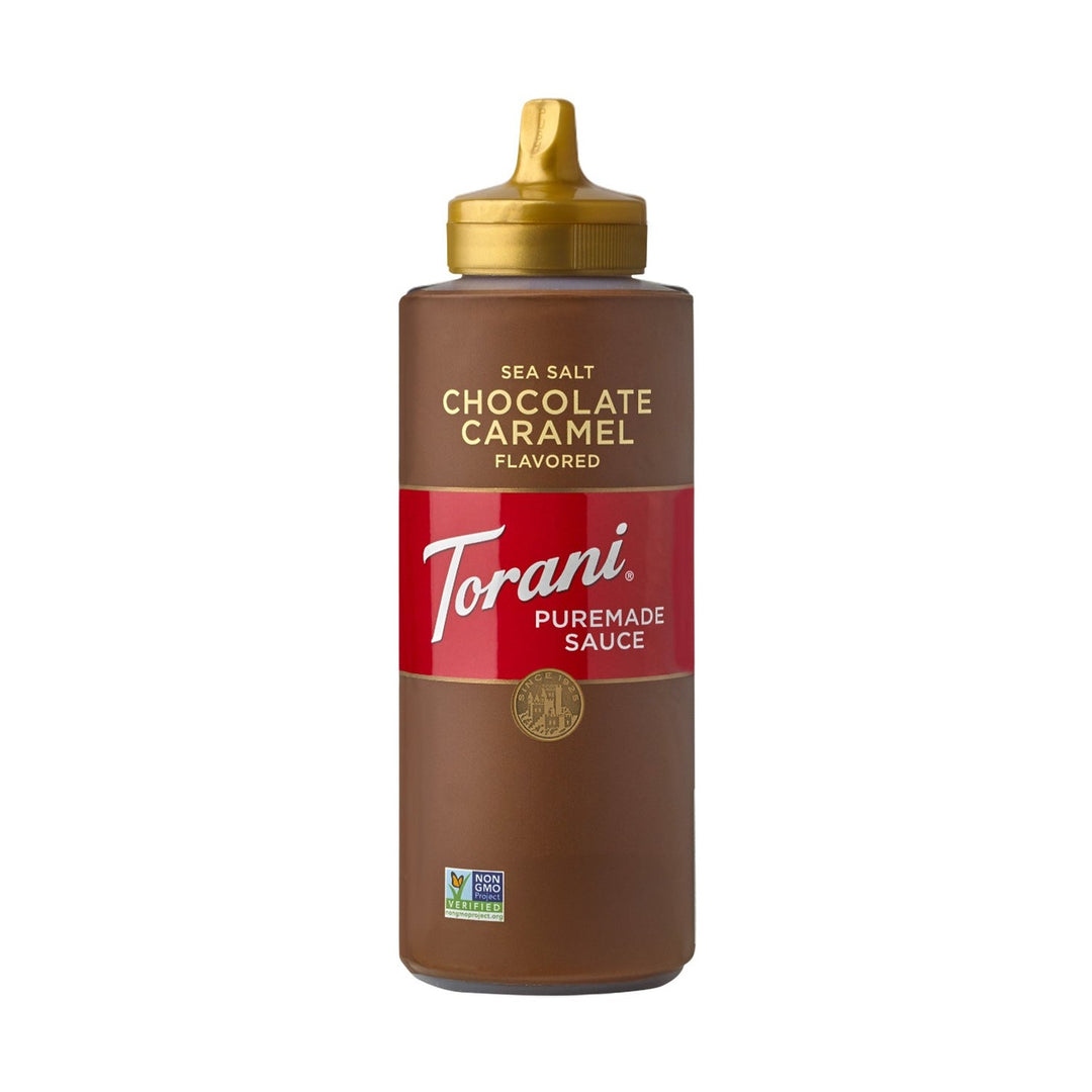 Torani Puremade Salted Chocolate Caramel Sauce, 16.5 oz.