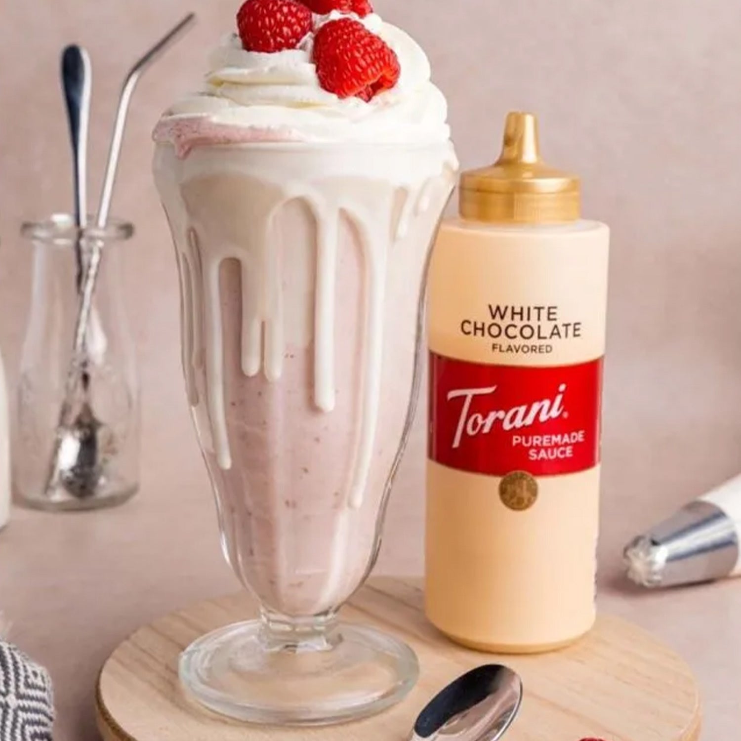 Torani Puremade White Chocolate Sauce 16.5 oz.
