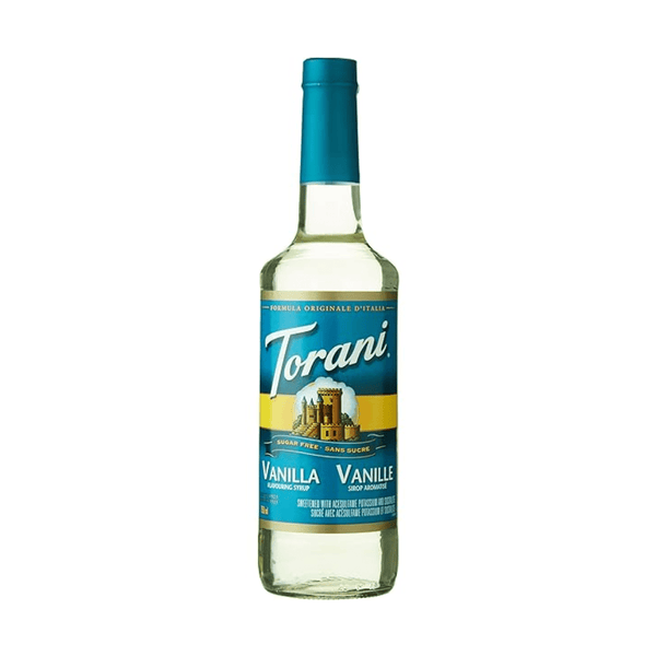 Torani Sugar Free Vanilla Syrup, 750ml Plastic Bottle