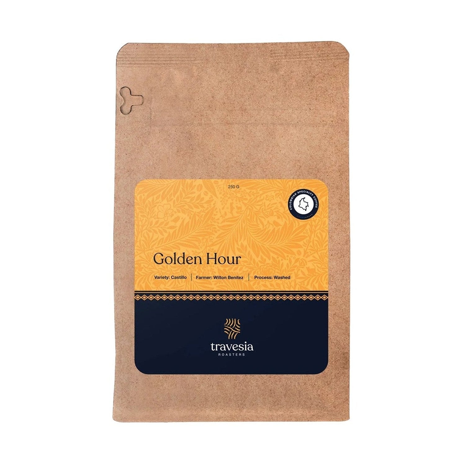 Travesia Roasters Coffee Golden Hour Whole Bean Coffee 250g