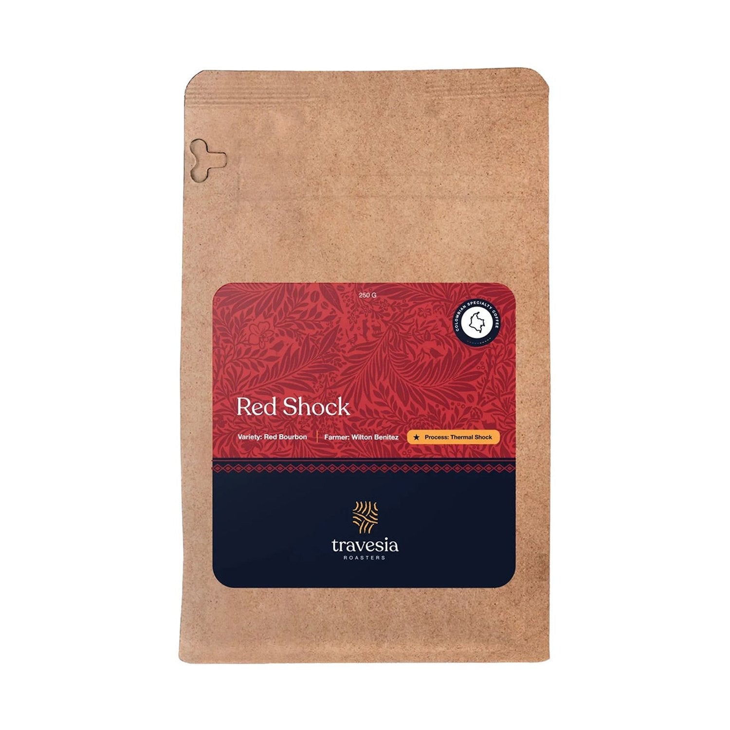 Travesia Roasters Coffee Red Shock Whole Bean Coffee 250g