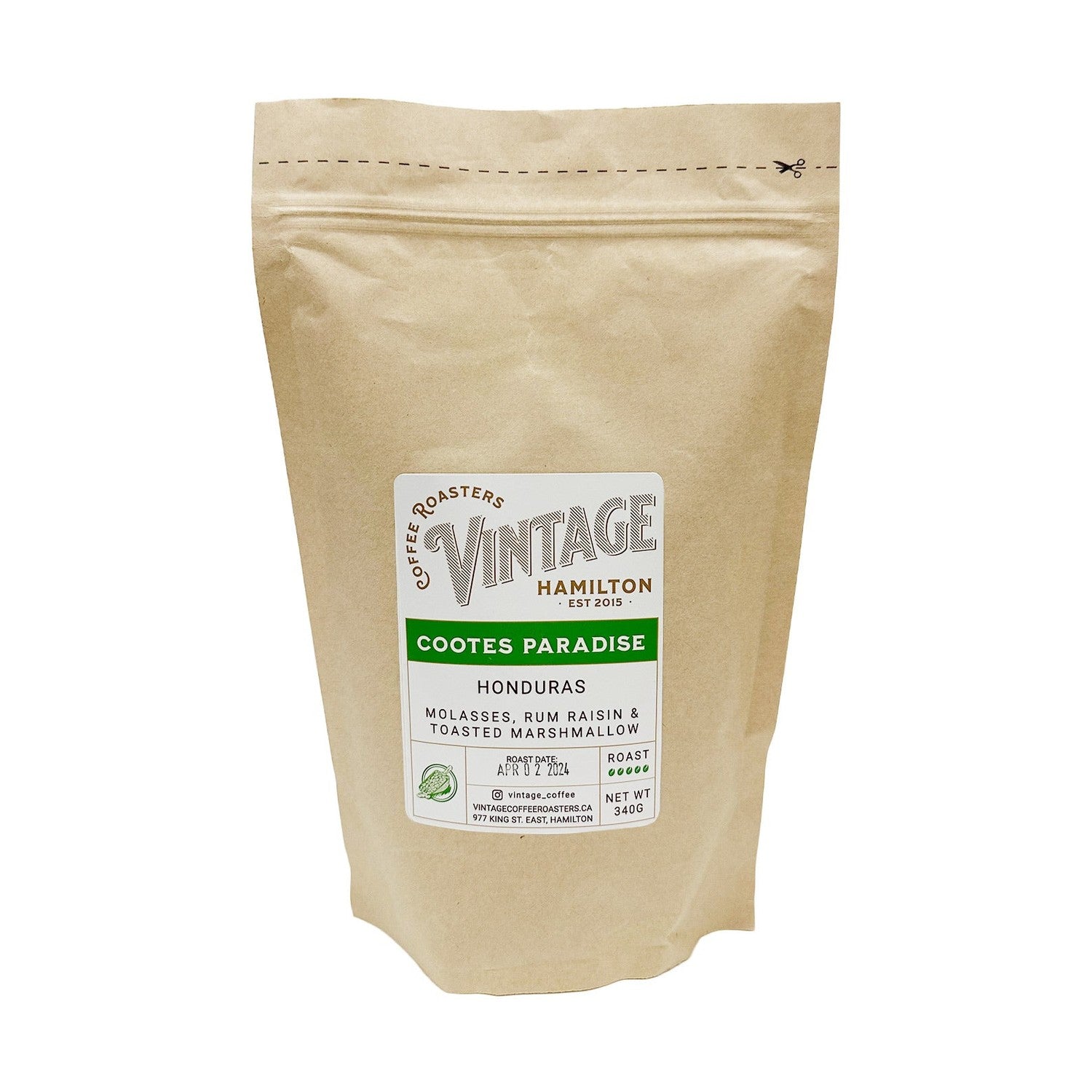 Vintage Coffee Roasters Cootes Paradise, Honduras Whole Bean Coffee 12oz.