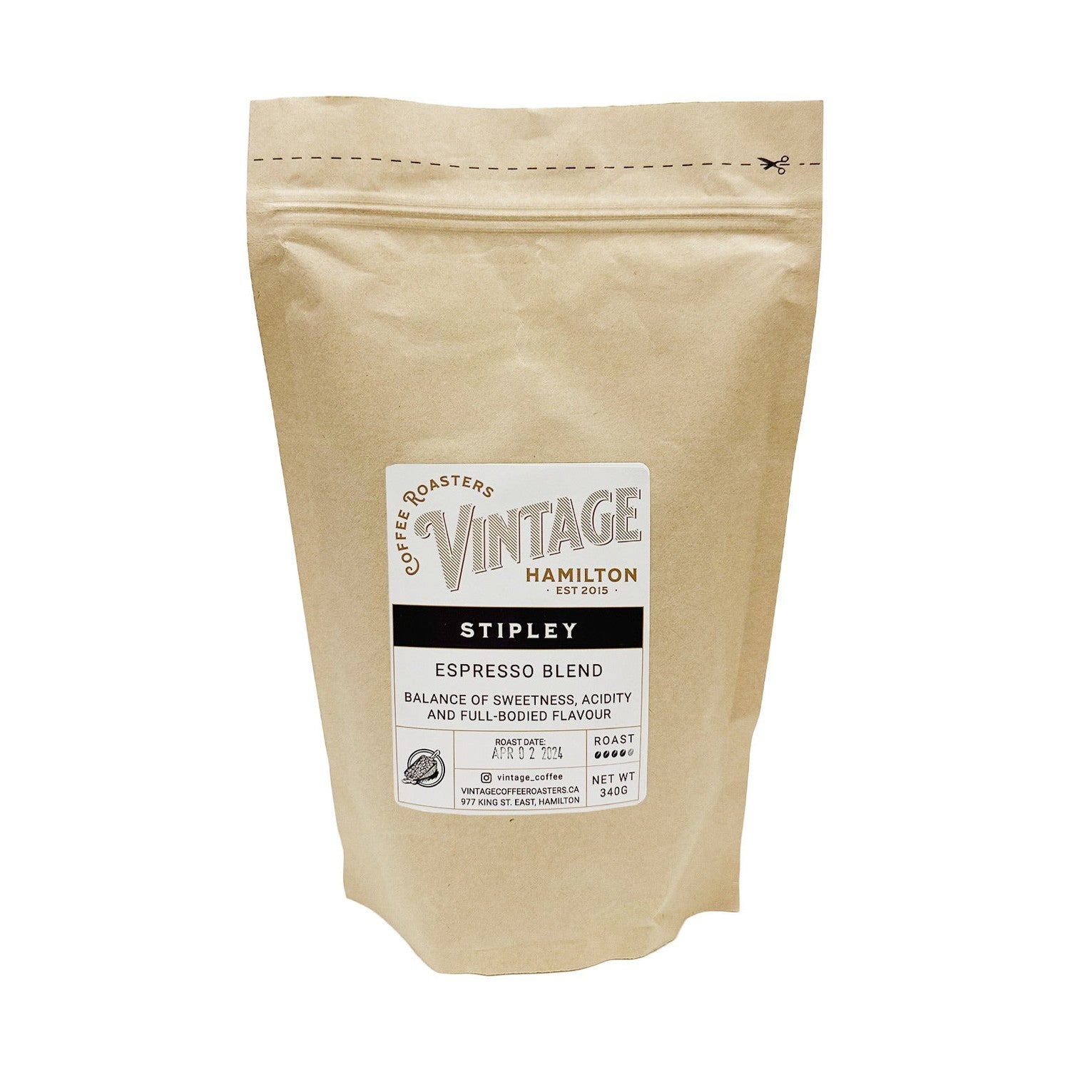 Vintage Coffee Roasters Stipley Espresso Blend, 12oz.