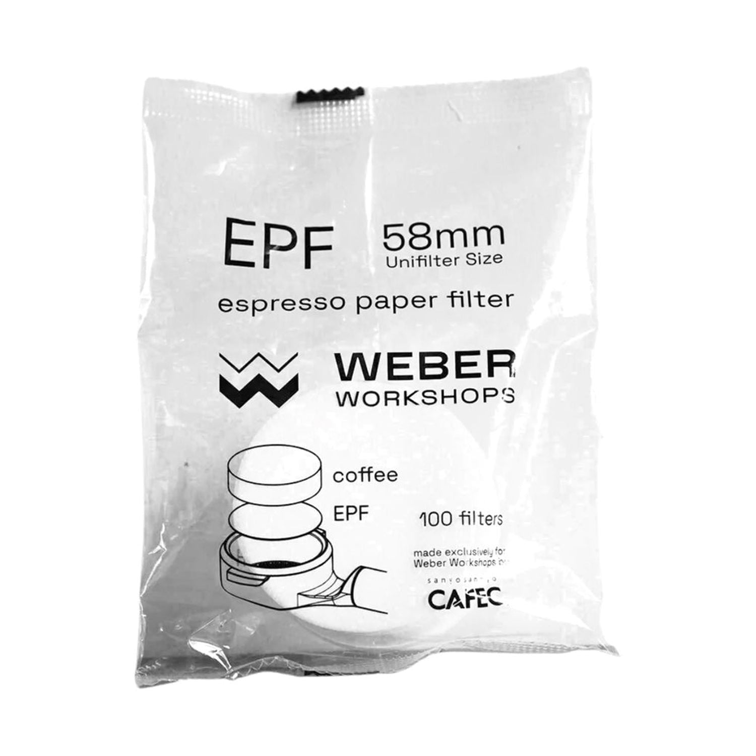 Weber Works Espresso Paper Filter 100 Pack, 58mm