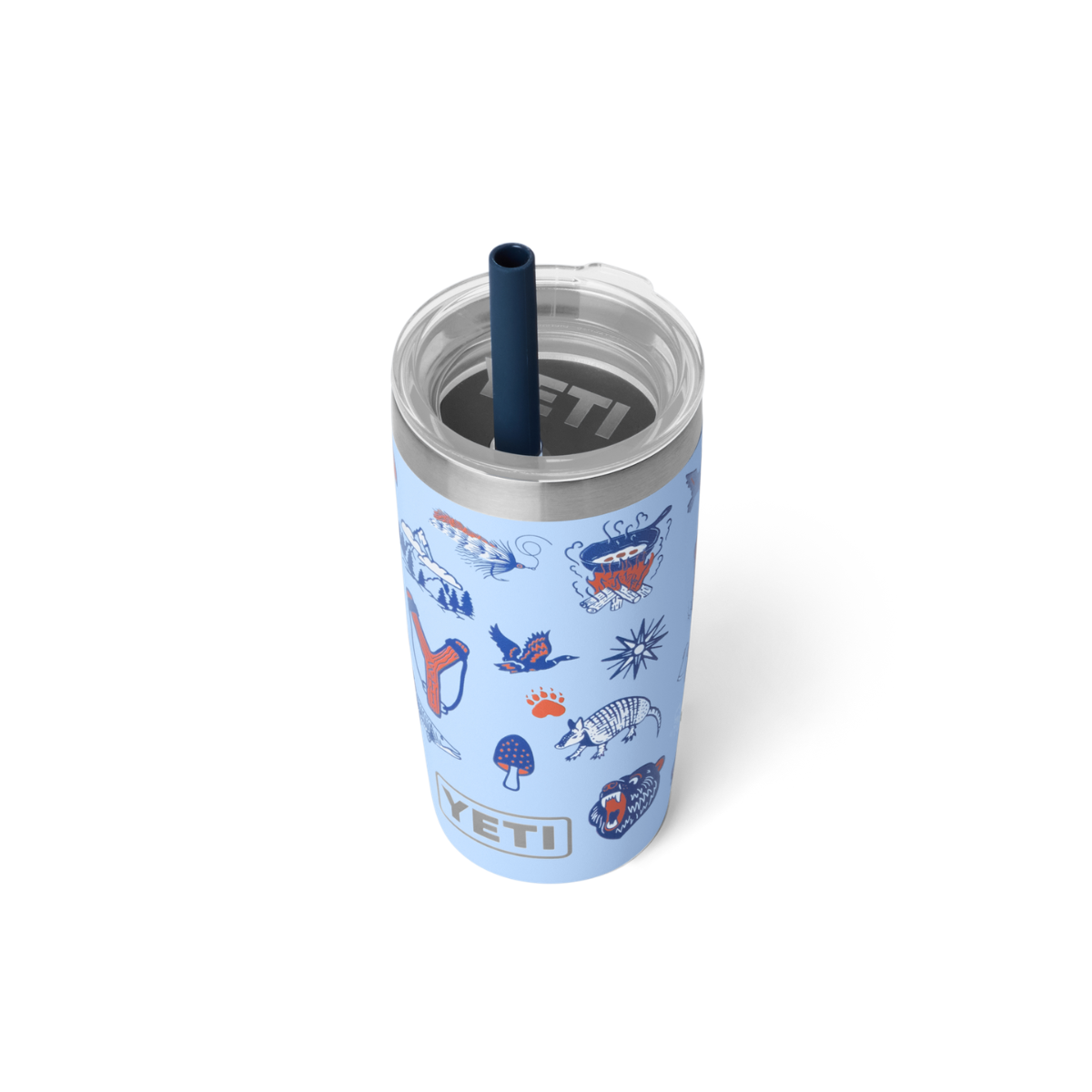 YETI Jr. 10oz. Tumbler with Straw Lid, Big Sky Blue Summer Camp