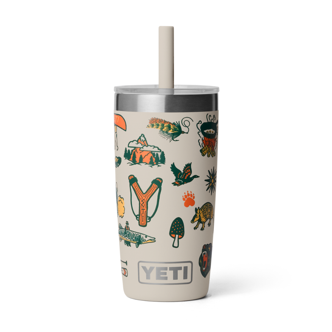 YETI Jr. 10oz. Tumbler with Straw Lid, Cape Taupe Summer Camp