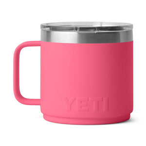 YETI Rambler 14 oz. Ceramic Lined Mug with MagSlider Lid, Tropical Pink