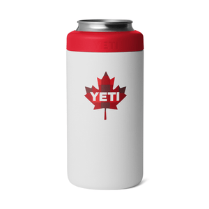 YETI Rambler 16 oz. Colster 2.0 Tall Can Insulator, True North White & Red