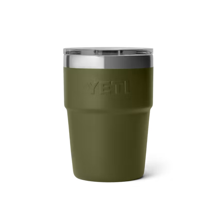 YETI Rambler 16 oz. Stackable Pint Cup with Magslider Lid, Olive/King Crab