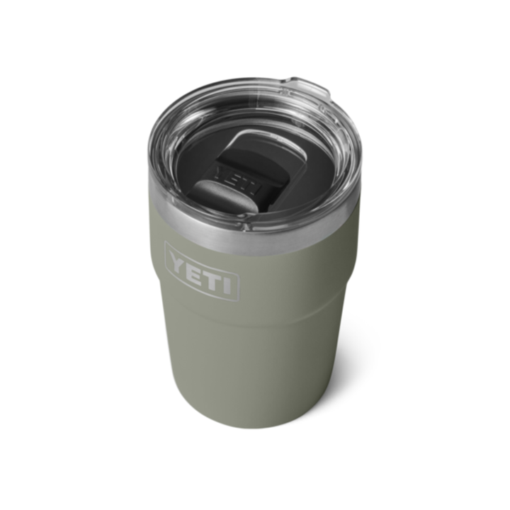 YETI Rambler 16 oz. Stackable Pint Cup with Magslider Lid, Pampa Green