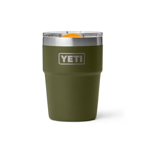 YETI Rambler 16 oz. Stackable Pint Cup with Magslider Lid, Olive/King Crab